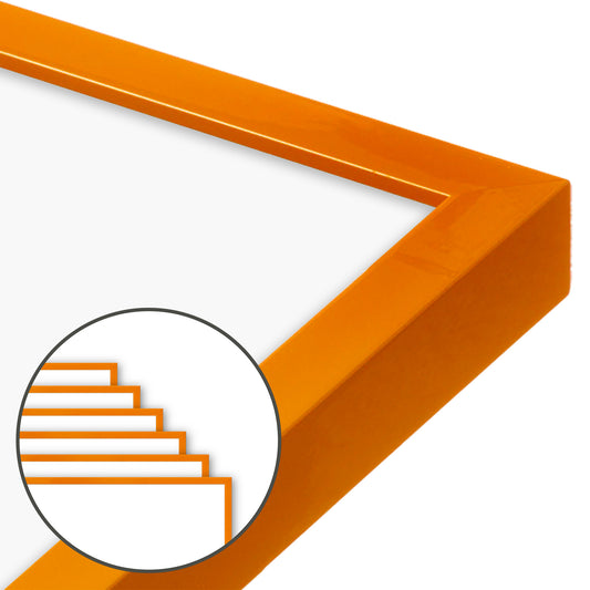 Orange Marmalade Narrow Width Wall Frame, Set of 6