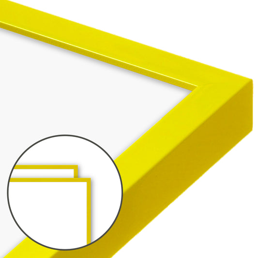 Sunburst Yellow Narrow Width Wall Frame, Set of 2