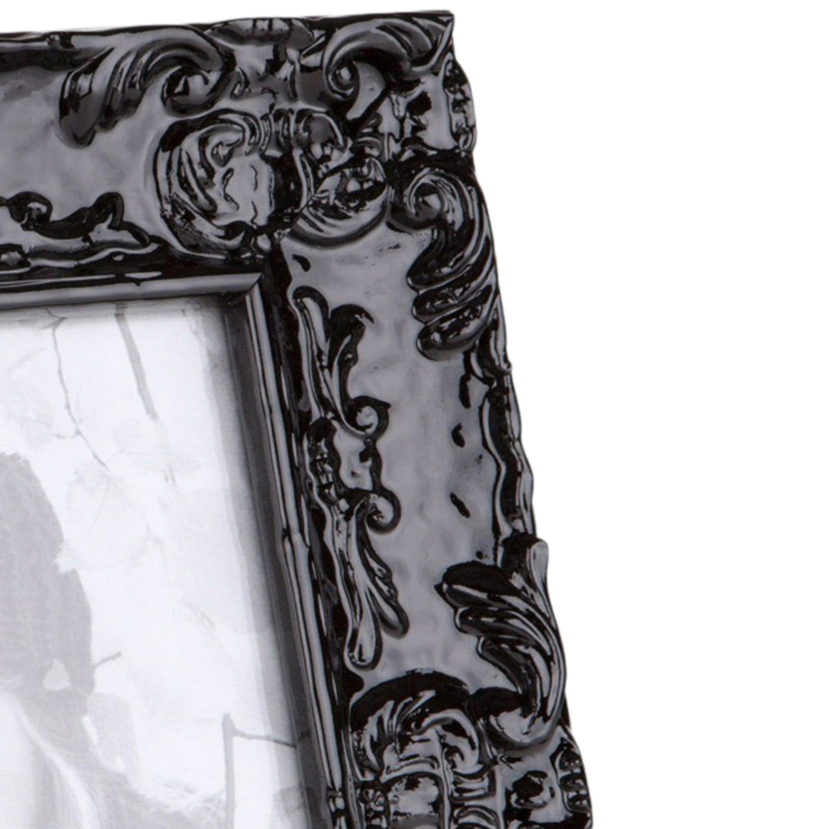 Electric Black Leaf Medium Width Table Top Frame