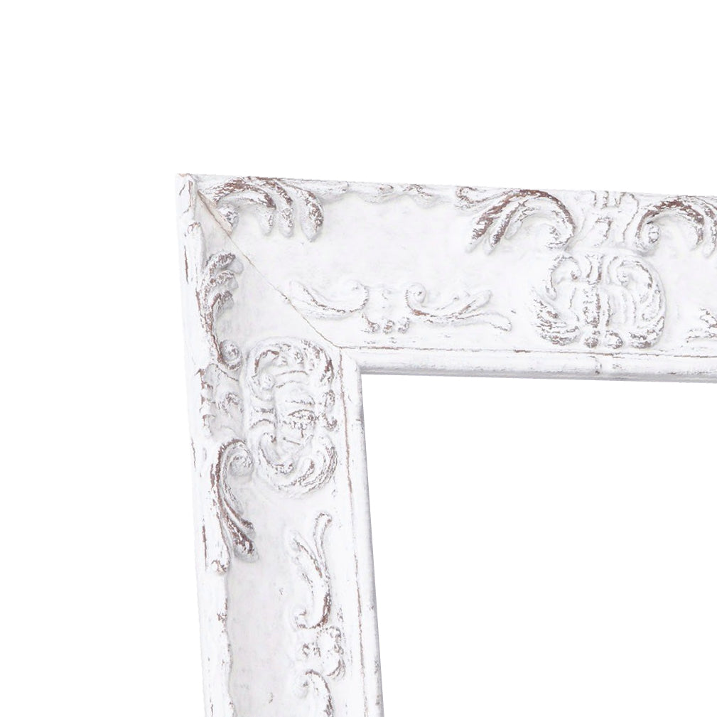 Rustic White Motif Medium Width Table Top Frame