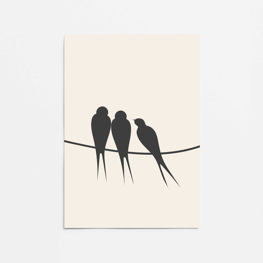 Birds on a Wire Promotional Rolled Print