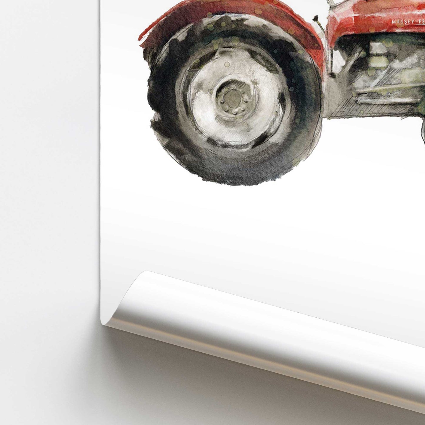 Red Tractor Promotional Rolled Print