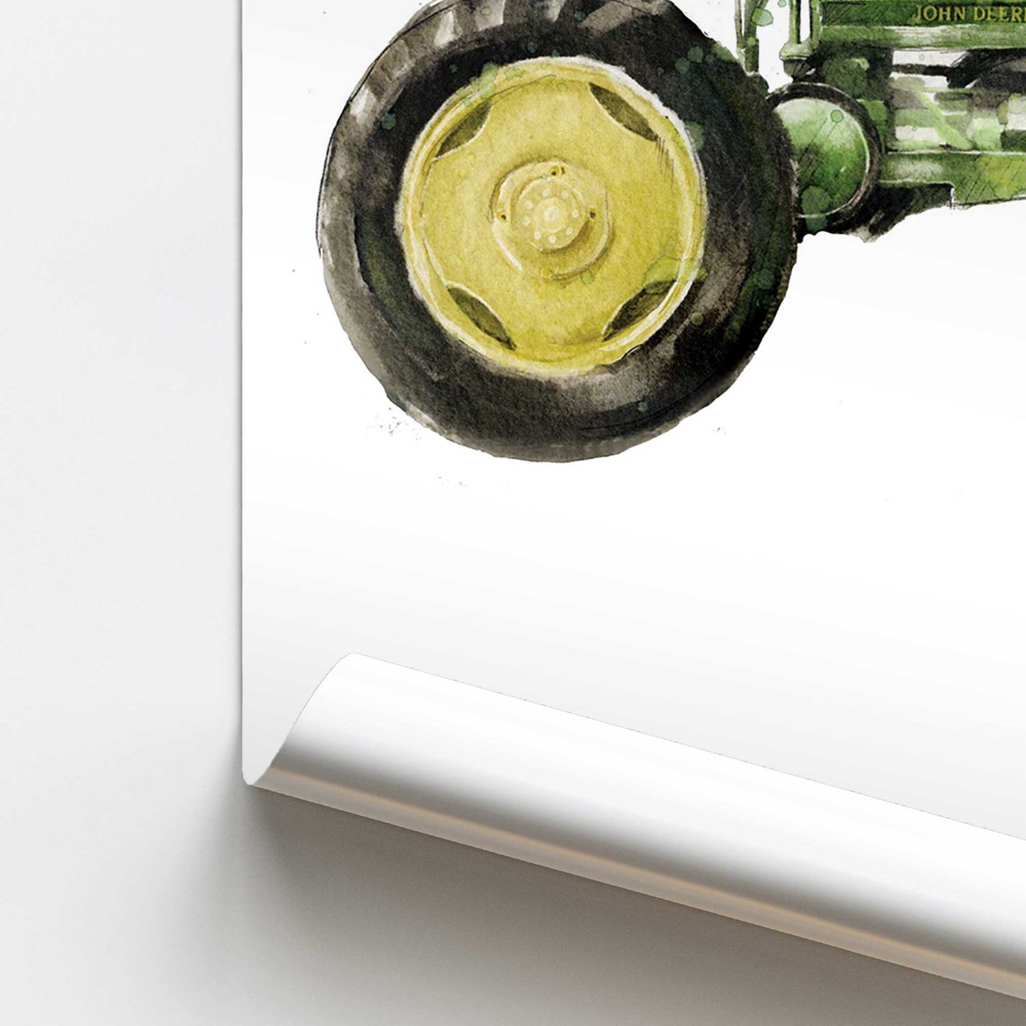 Green Tractor Promotional Rolled Print