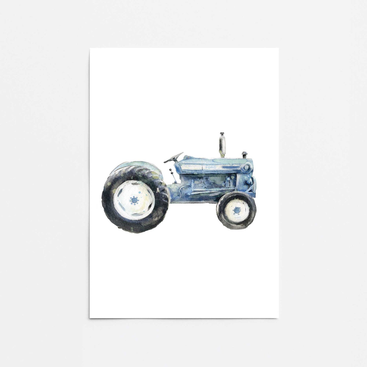 Blue Tractor Promotional Rolled Print