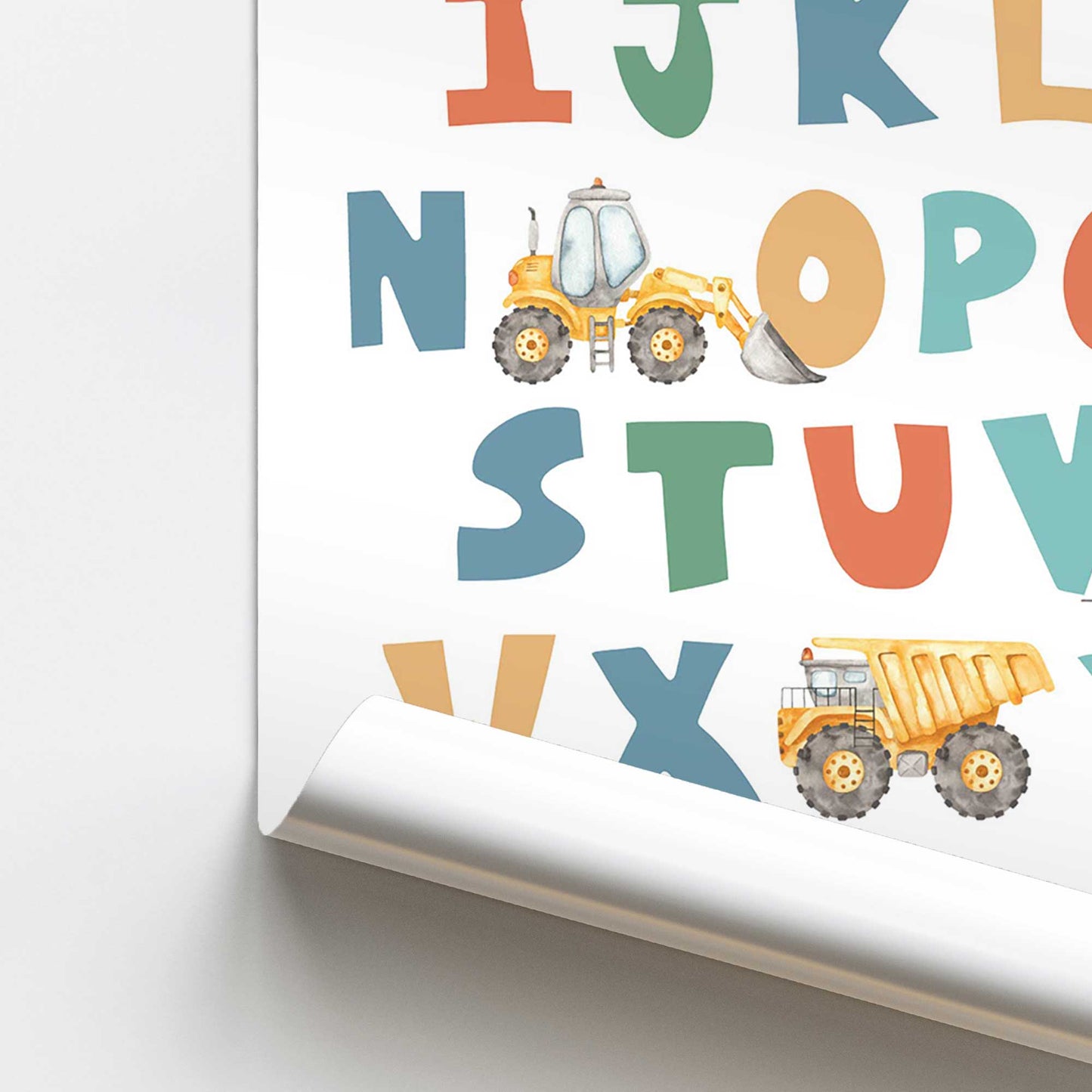 Construction Alphabet Promotional Rolled Print
