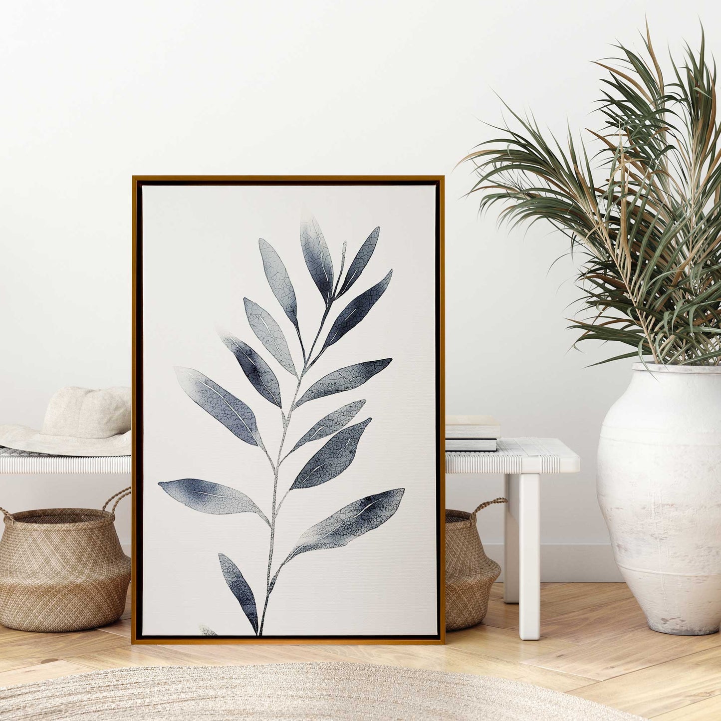 Monochrome Botanica v2 Print on Canvas