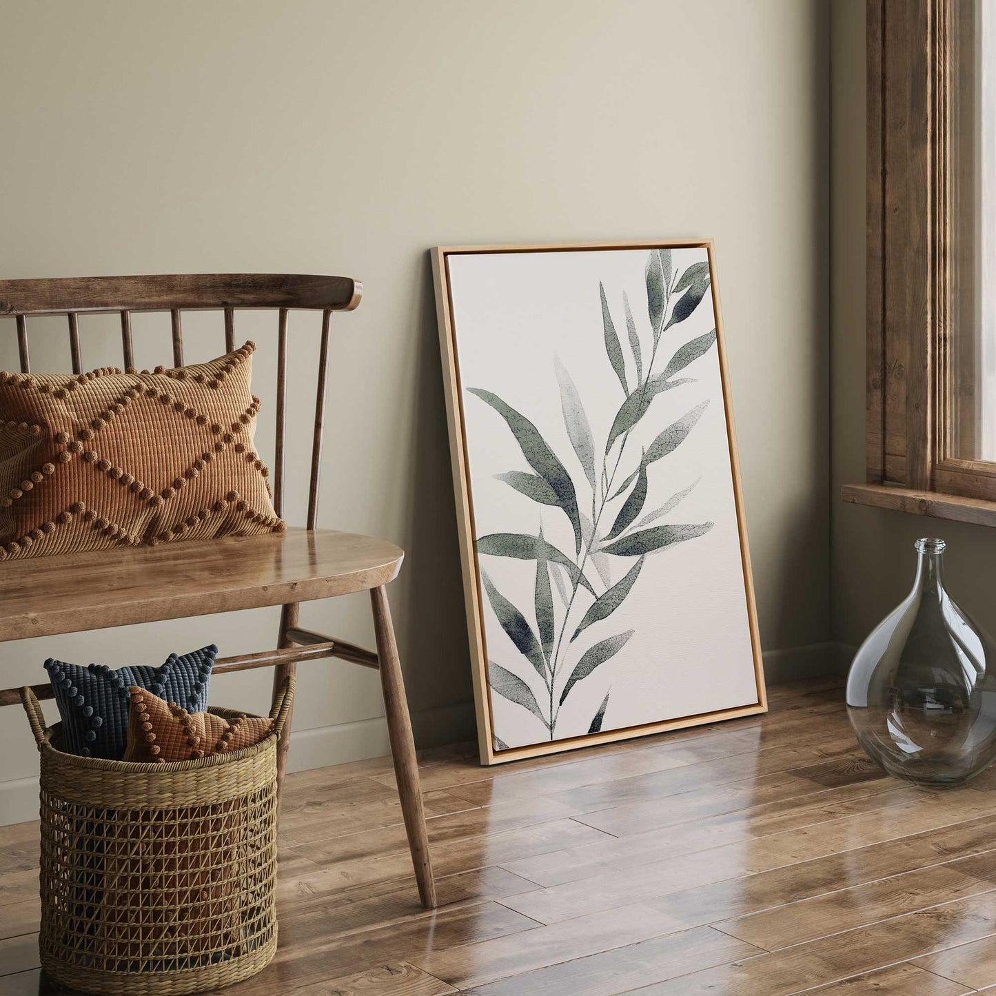 Monochrome Botanica v3 Print on Canvas