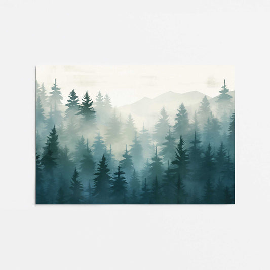 Blue Forest Mist Promotional Rolled Print