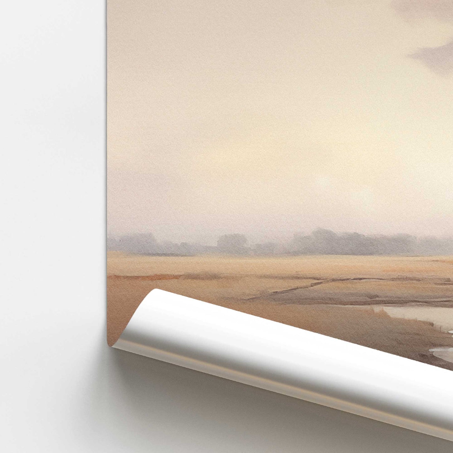 Peaceful Countryside Reflections Promotional Rolled Print