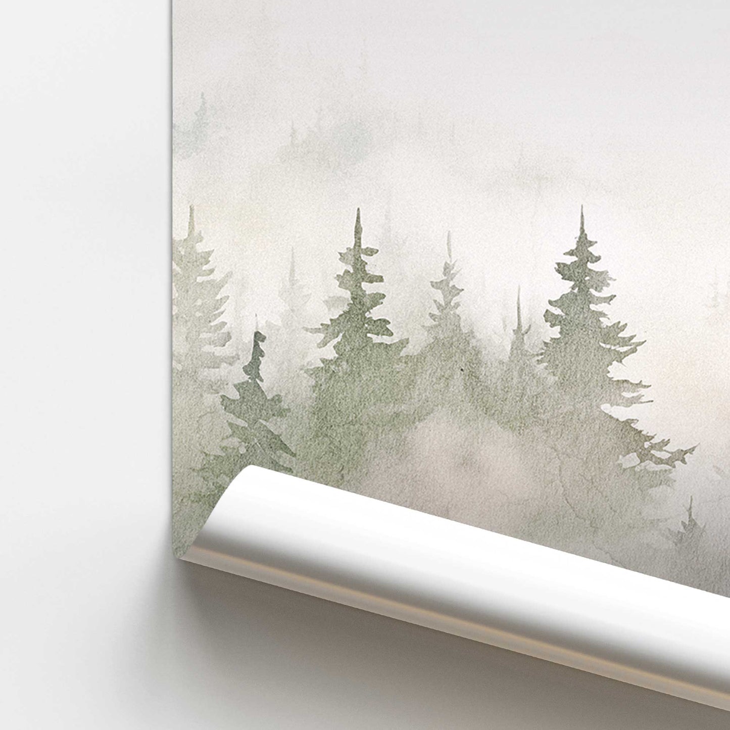 Misty Forest Scene Promotional Rolled Print