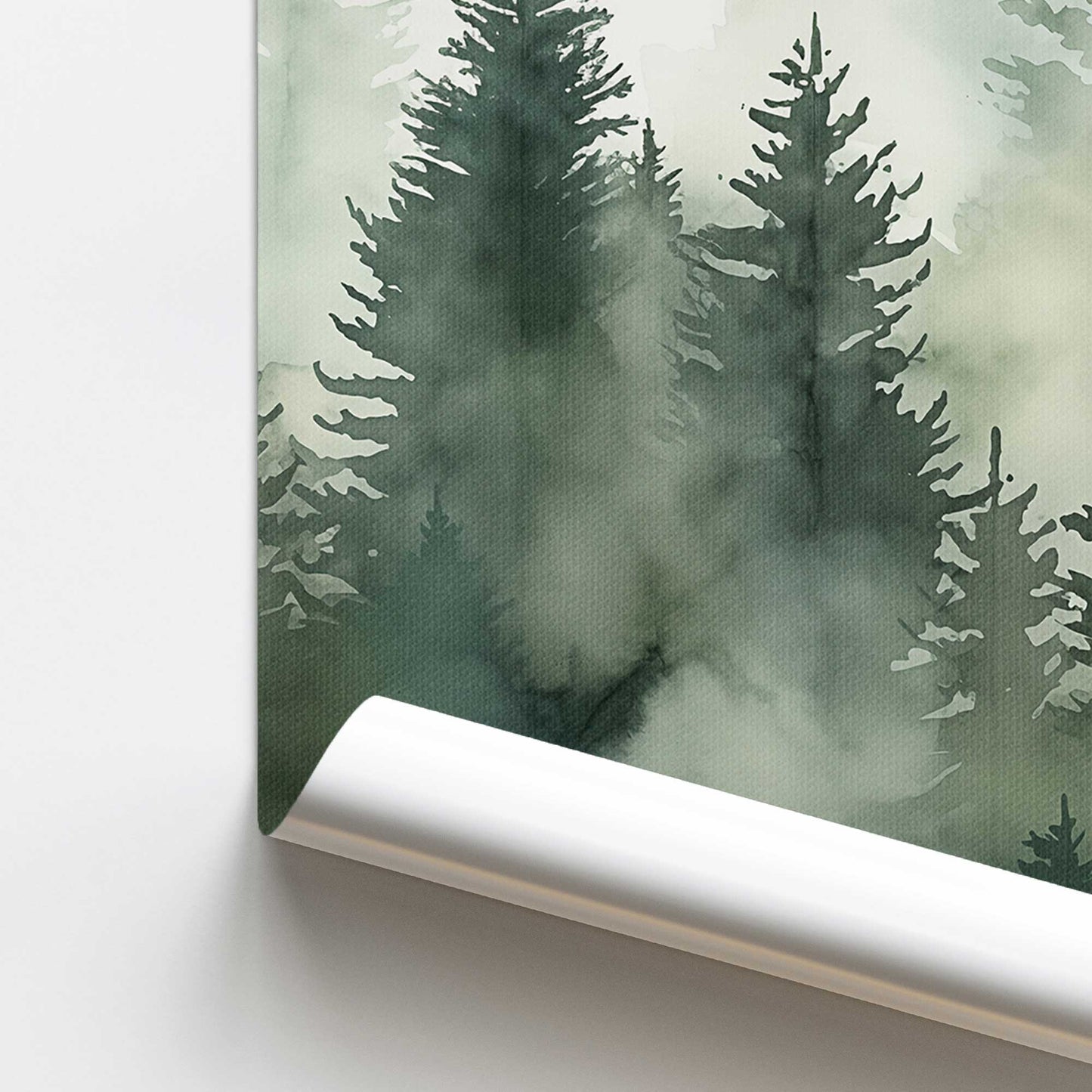 Foggy Morning Woodland II Promotional Rolled Print