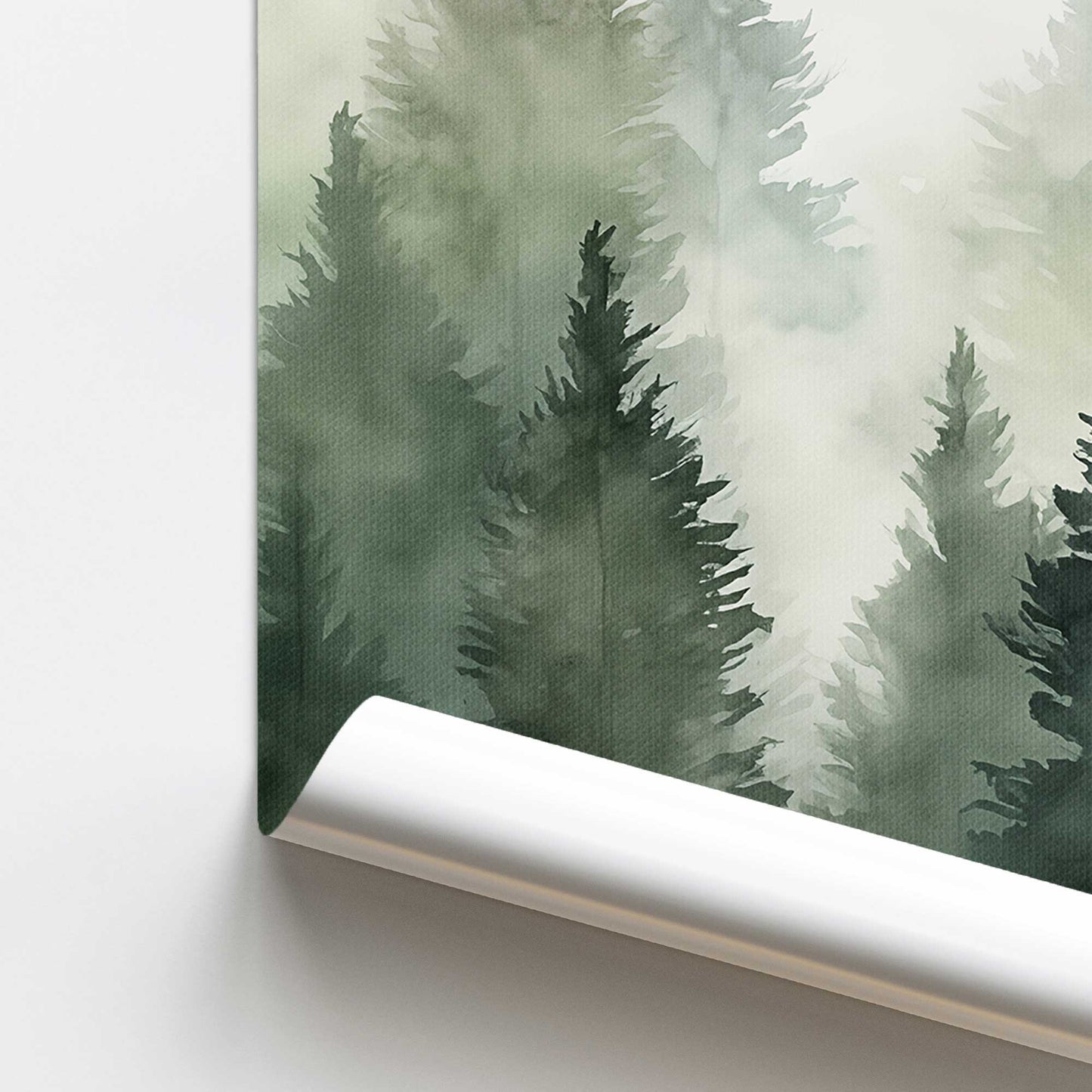 Foggy Morning Woodland III Promotional Rolled Print