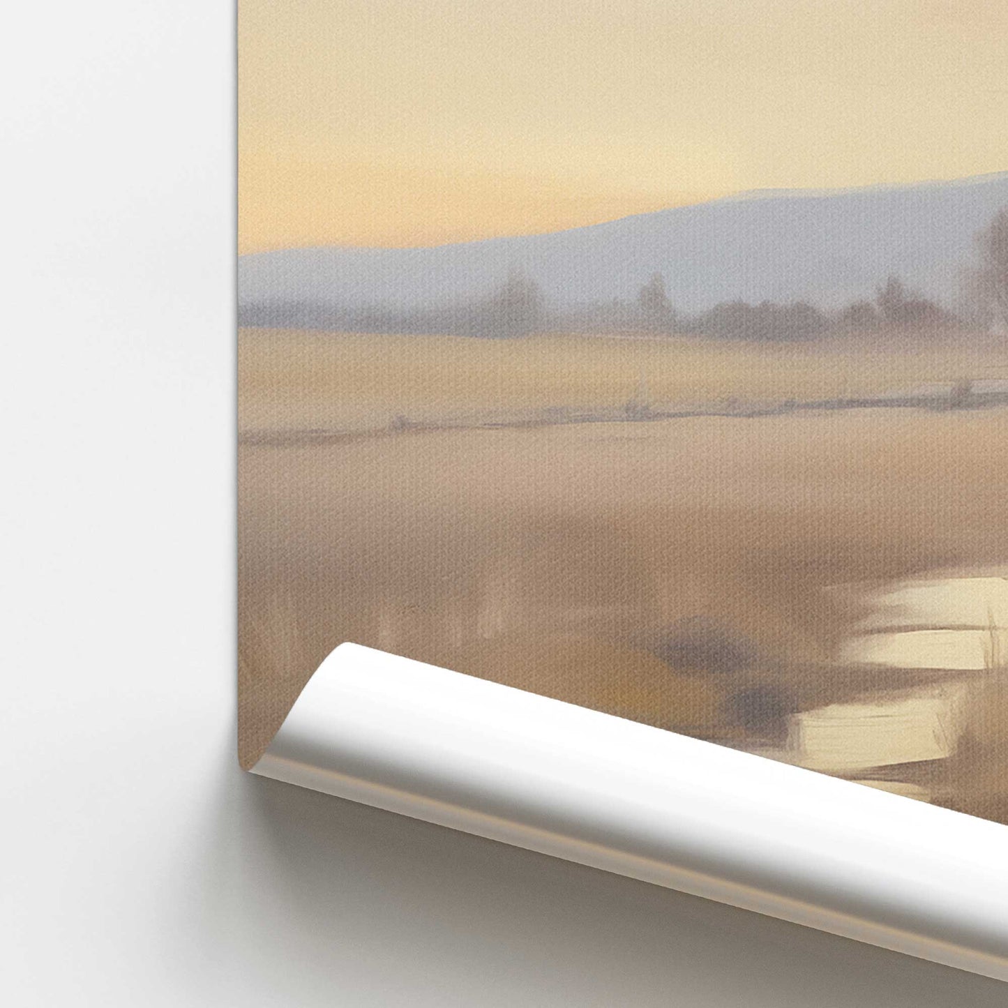 Serene Sunset Over Fields II Promotional Rolled Print