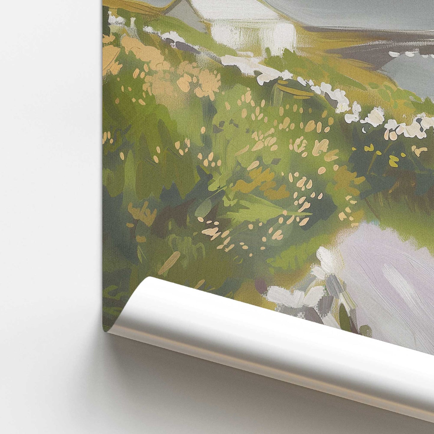 Floral Coastal Walk I Promotional Rolled Print