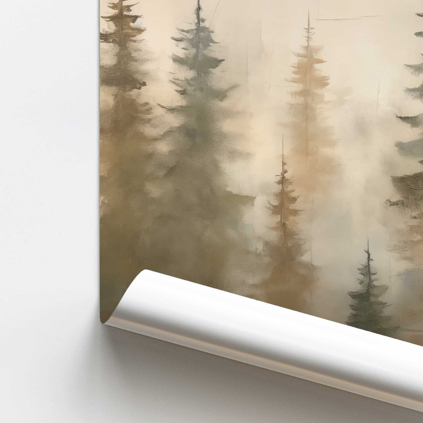 Foggy Warm Forest I Promotional Rolled Print