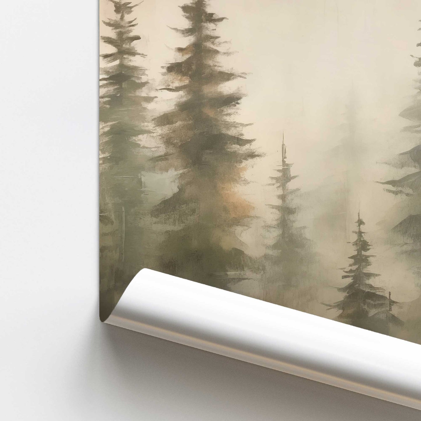 Foggy Warm Forest II Promotional Rolled Print