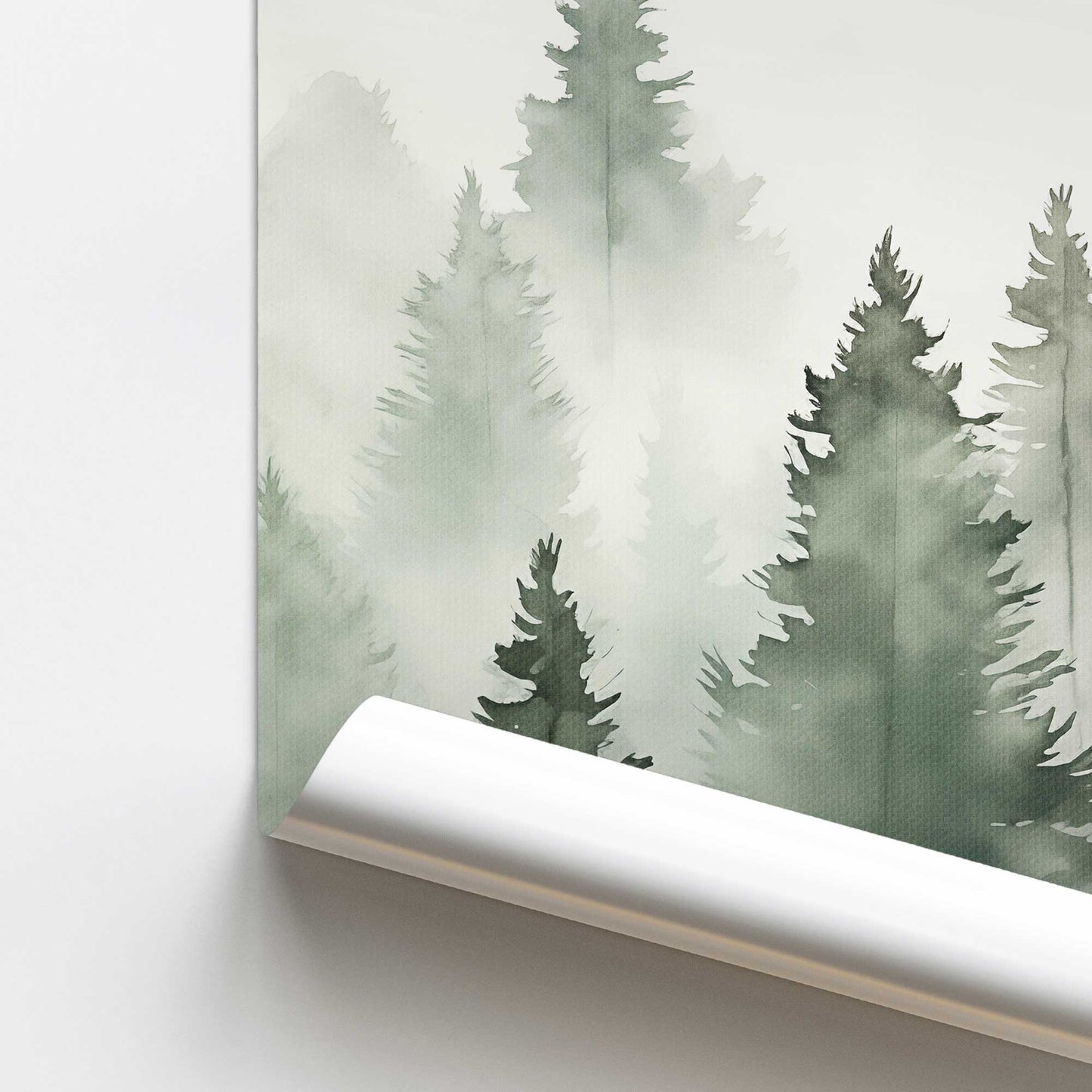 Green Haze Woodland I Promotional Rolled Print