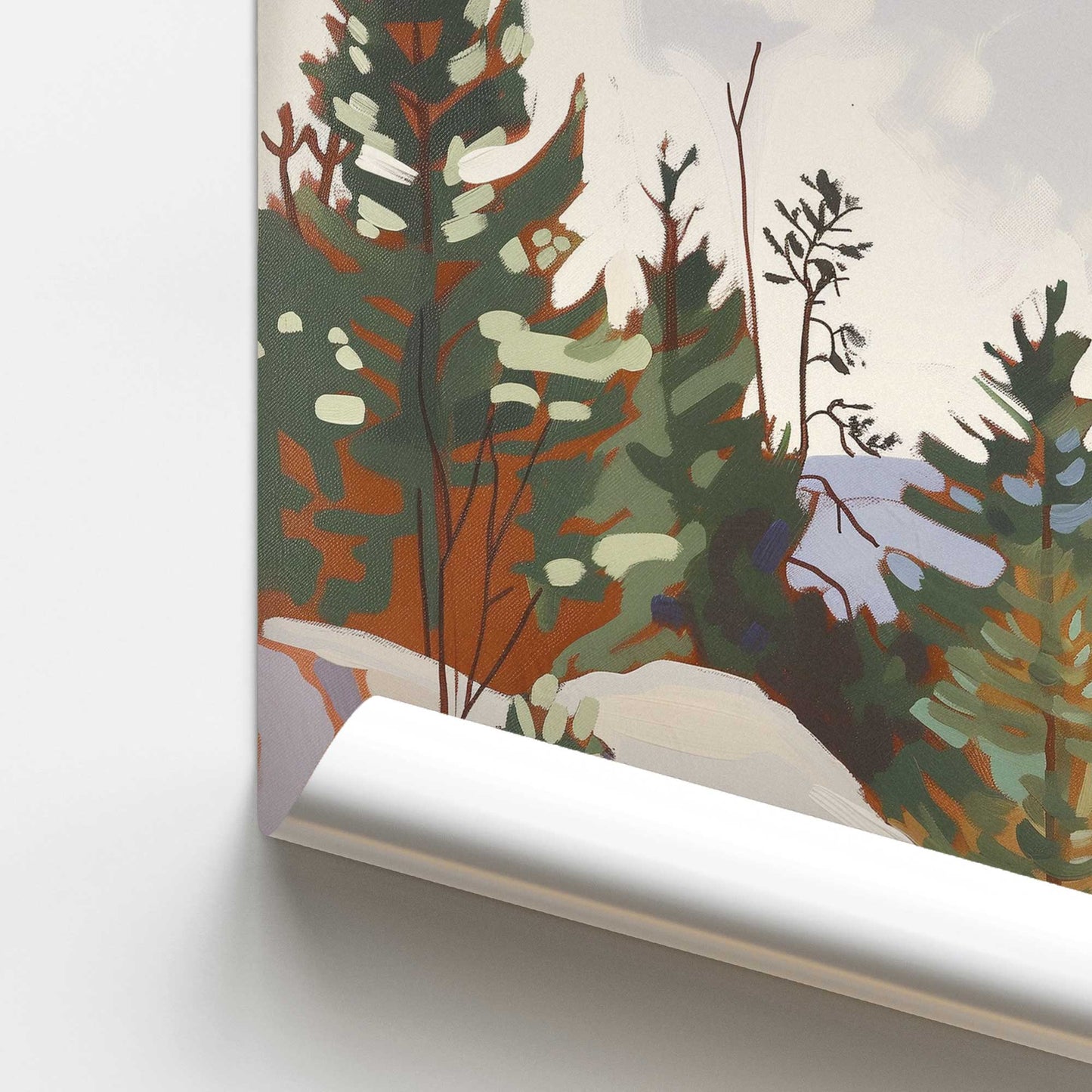 Mountain Rocks and Pines I Promotional Rolled Print