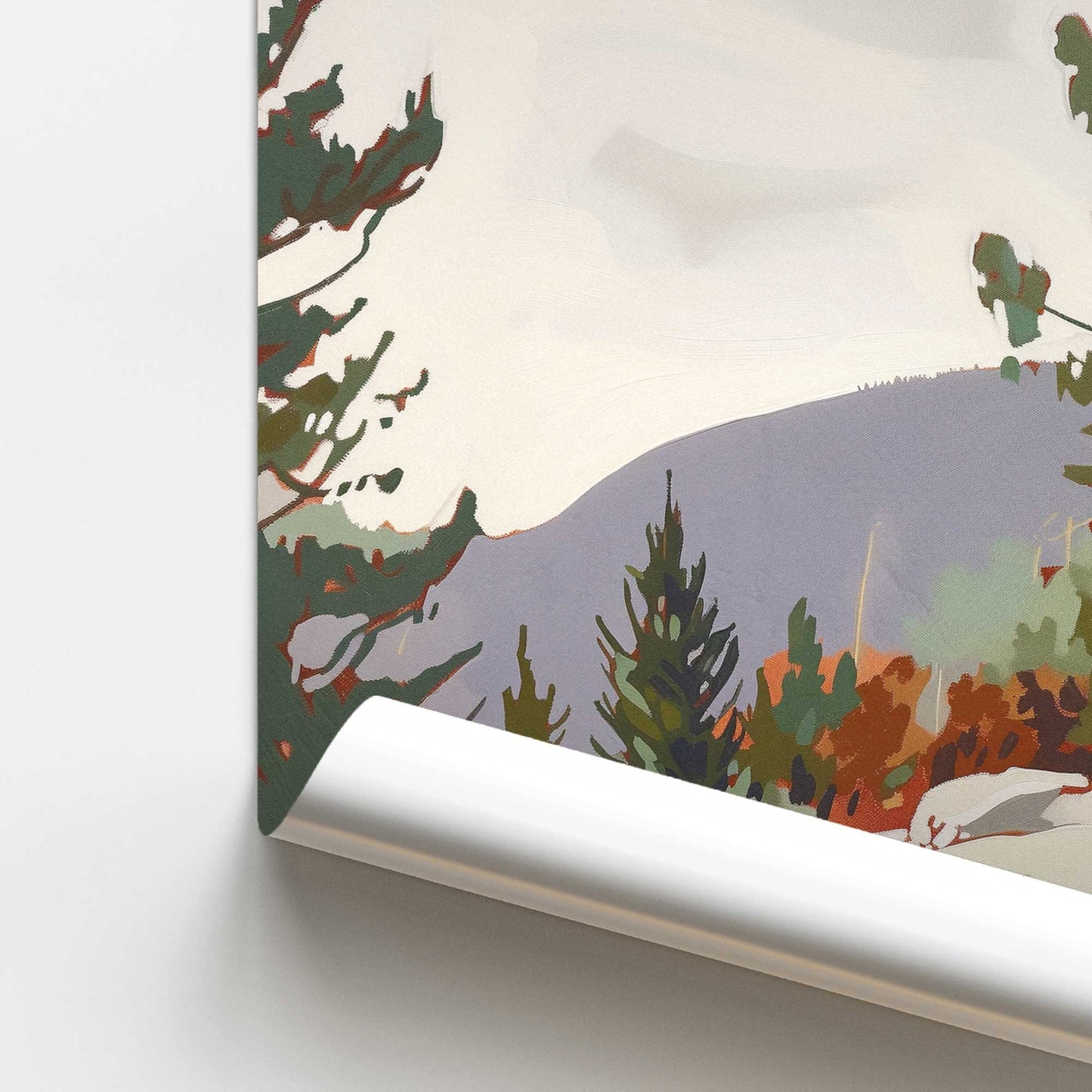 Mountain Rocks and Pines II Promotional Rolled Print