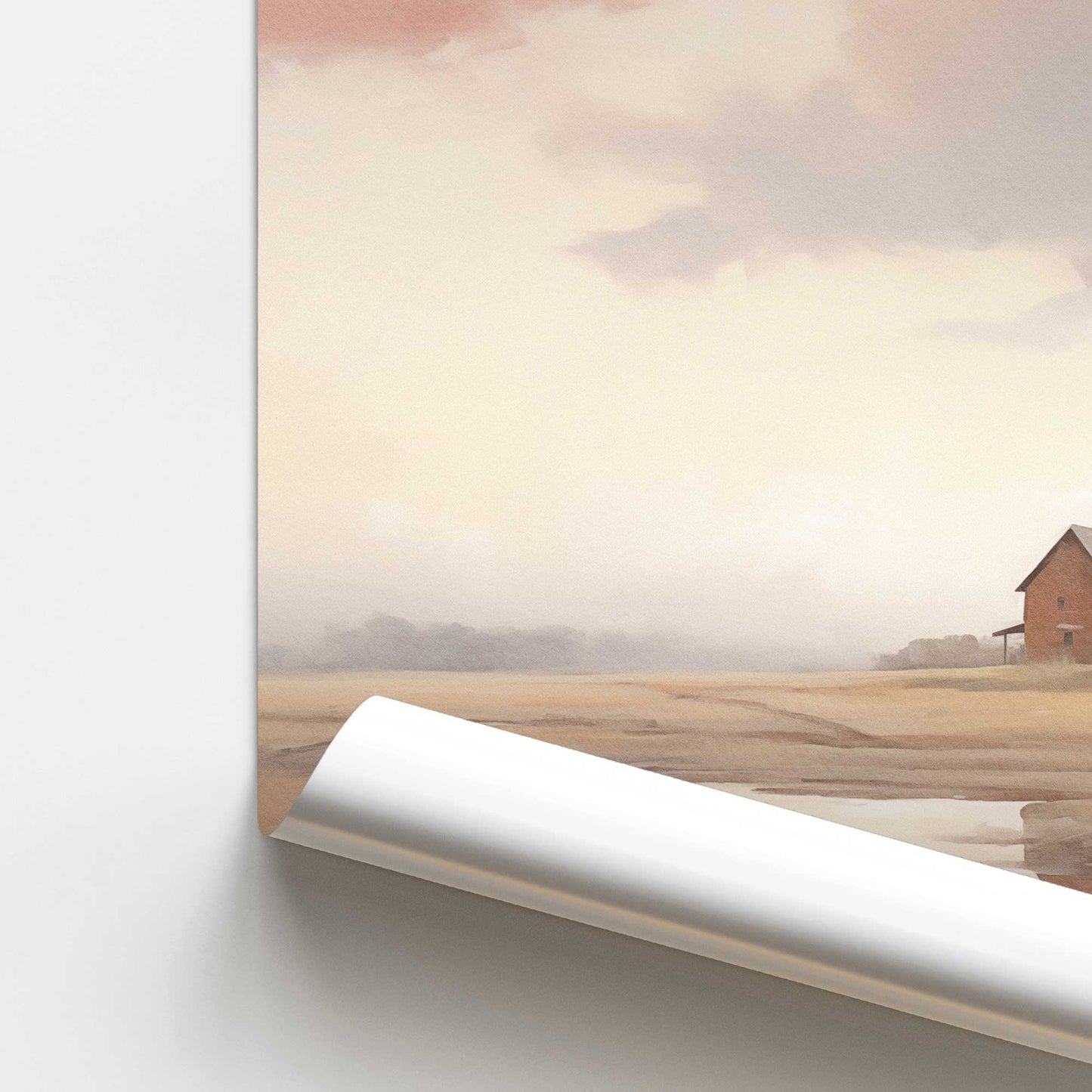 Rustic Barn Reflections Promotional Rolled Print