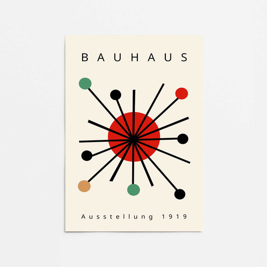 Bold Bauhaus Burst Promotional Rolled Print