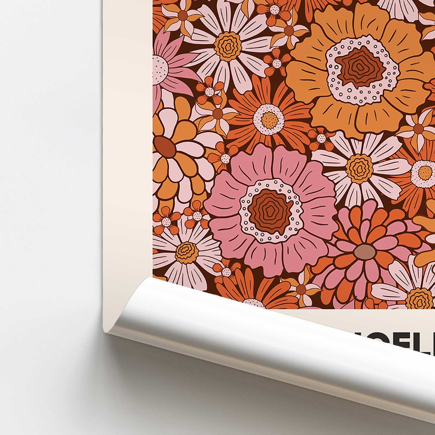 Retro Los Angeles Flower Market Promotional Rolled Print