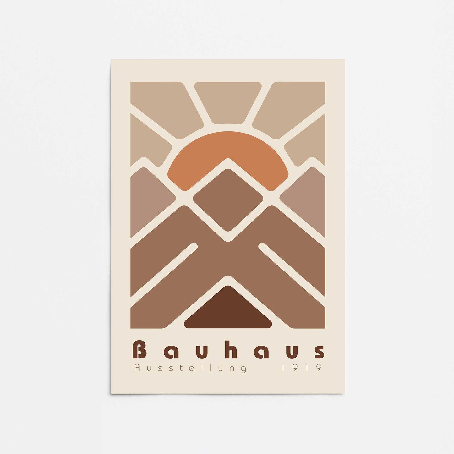 Bauhaus Sunset Geometry Promotional Rolled Print