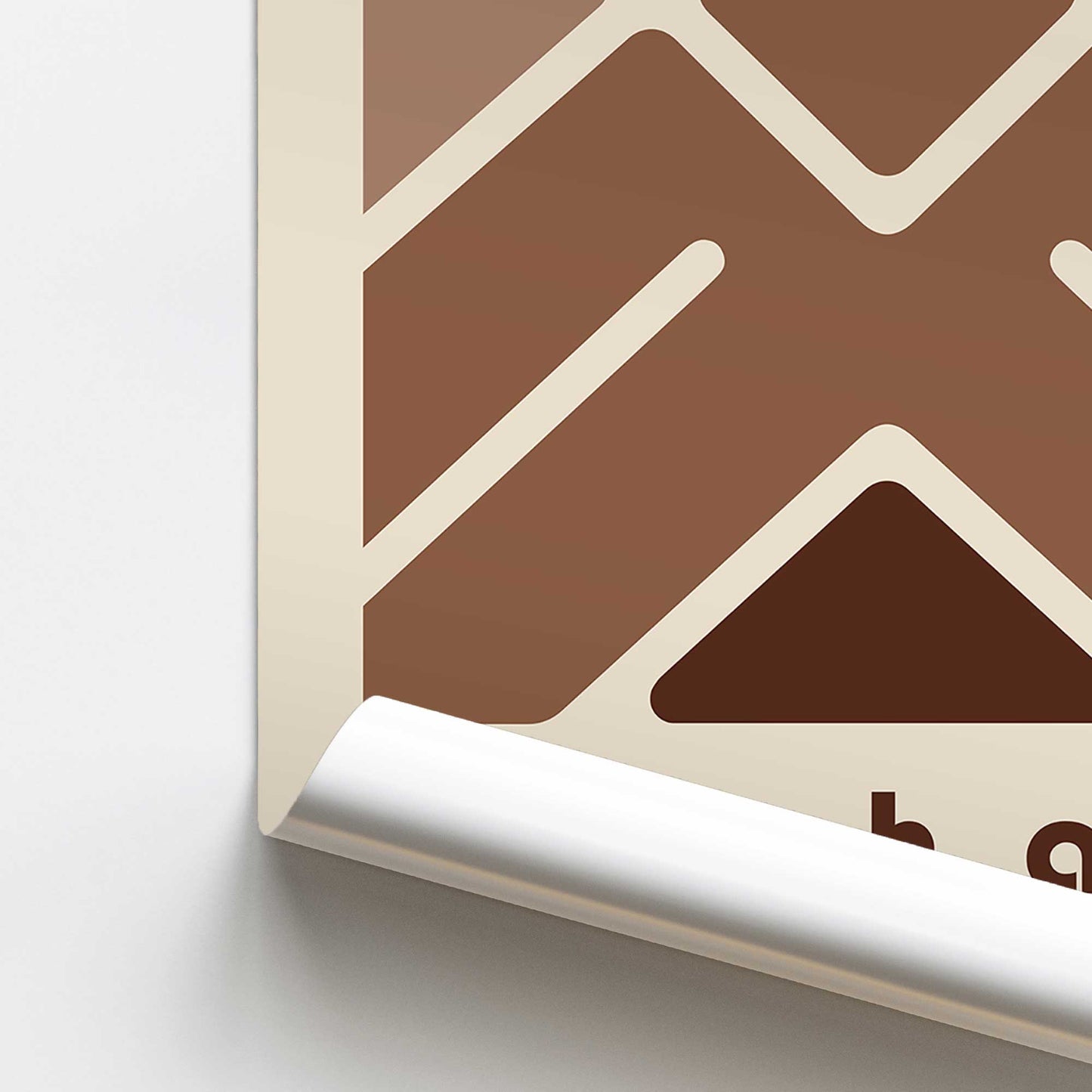 Bauhaus Sunset Geometry Promotional Rolled Print