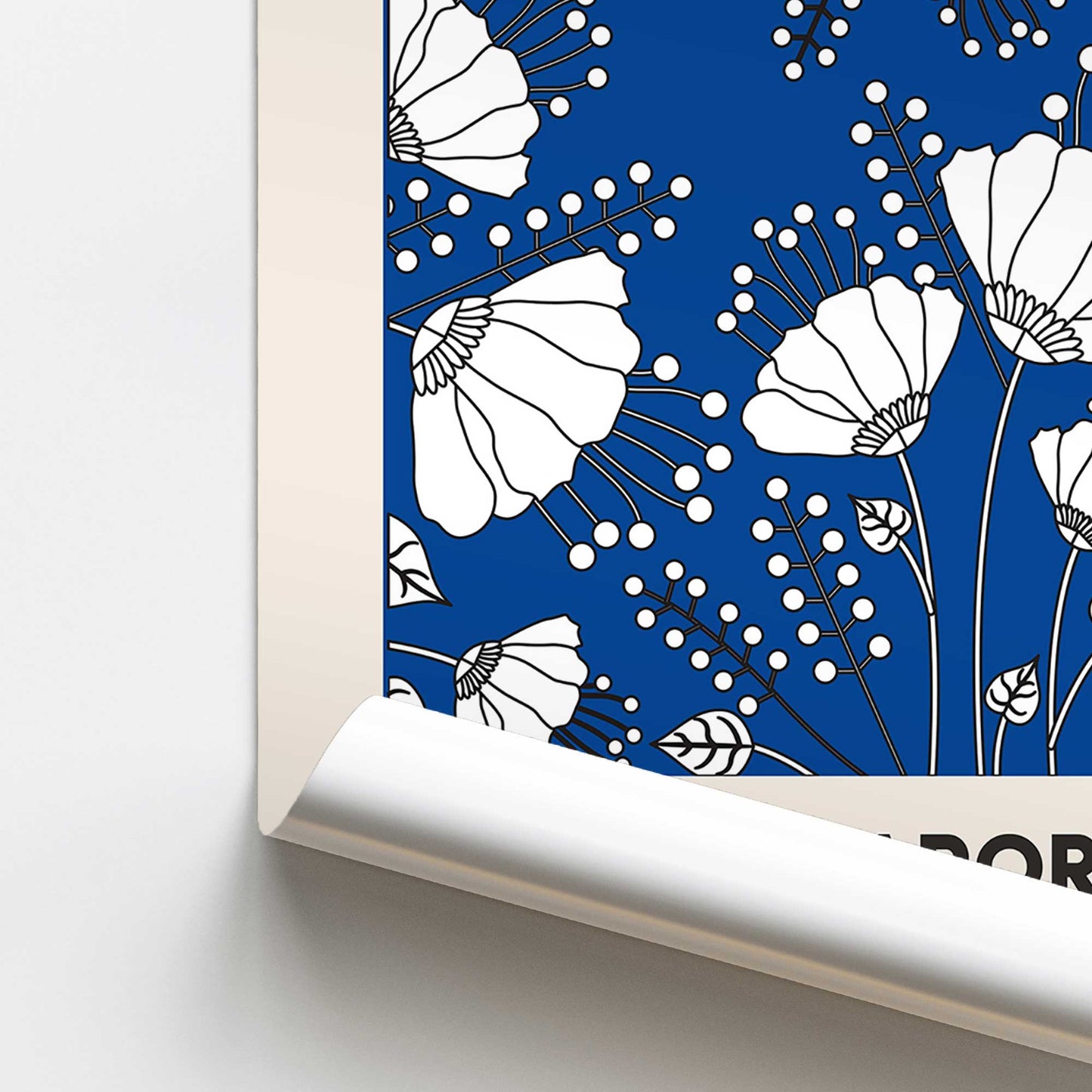 Retro Singapore Flower Market Promotional Rolled Print