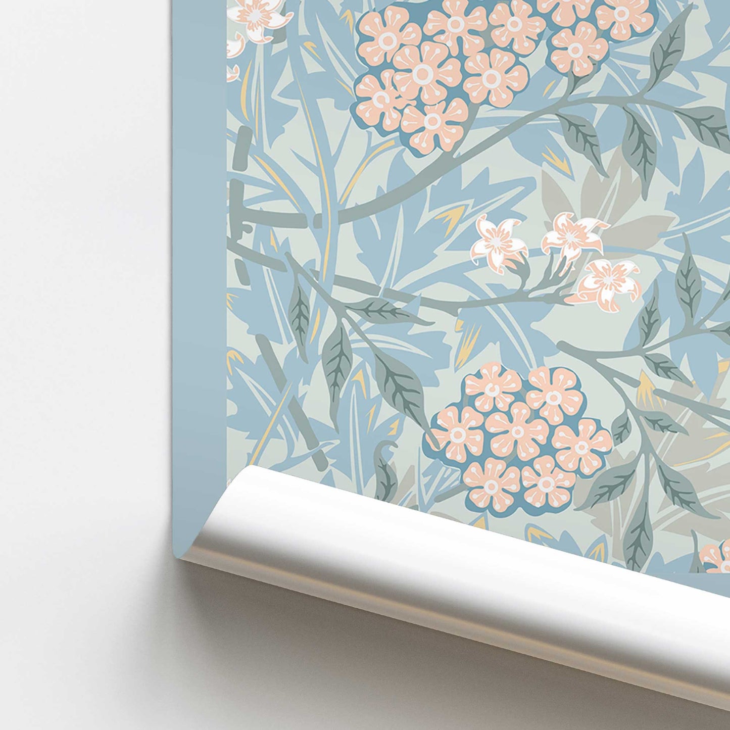 Pale Blue Jasmine by William Morris Promotional Rolled Print