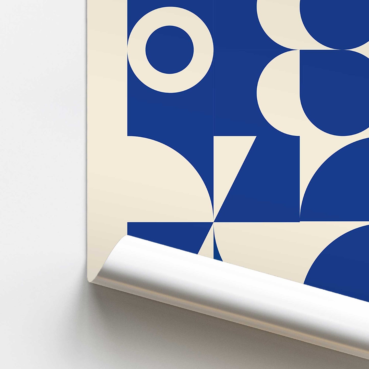 Modern Blue Forms Promotional Rolled Print