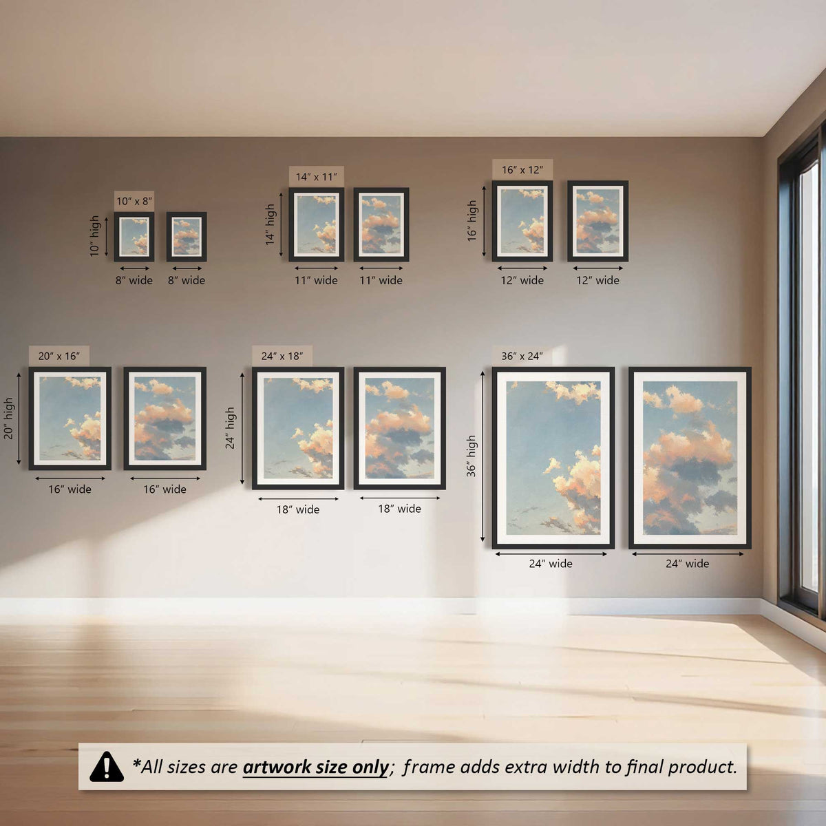 Skyward Cloud Study Set of 2 Prints