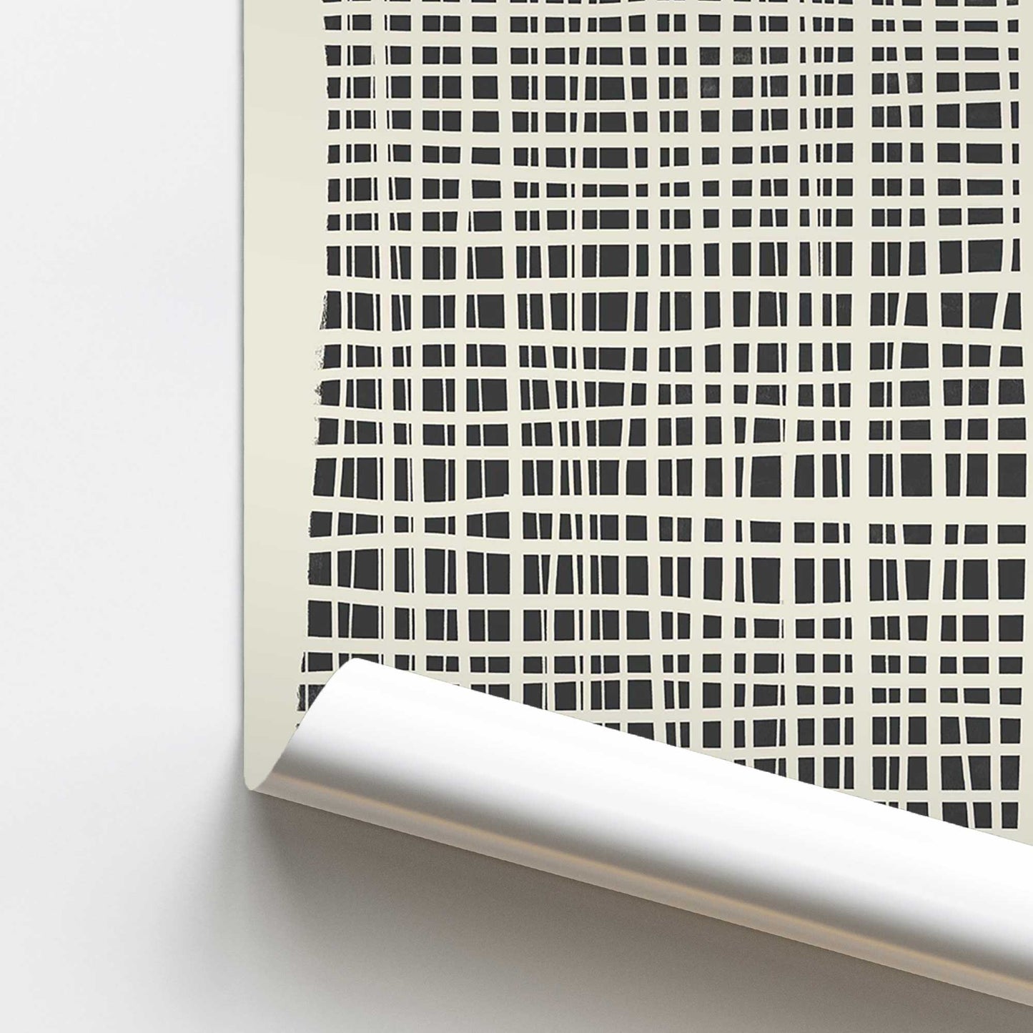 Cross Hatched Lines Promotional Rolled Print