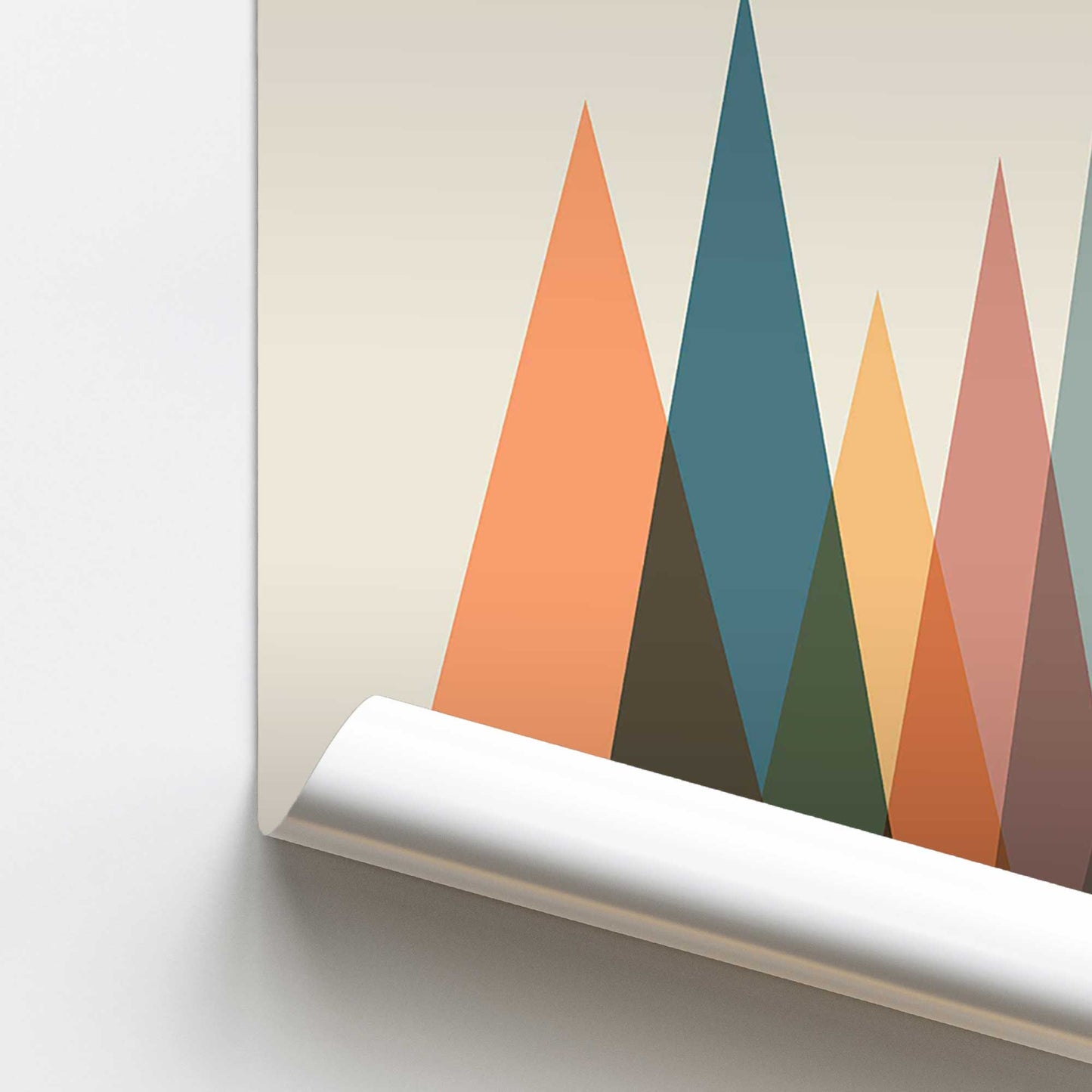 Mountains in Abstract Promotional Rolled Print