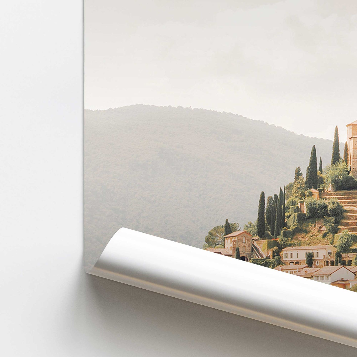 Hillside Tranquil Retreat Promotional Rolled Print