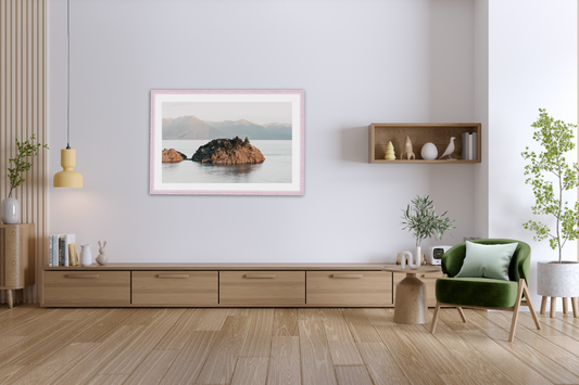 minimalist style bathroom with wall art in a pic textured picture frame from our renaissance charm collection