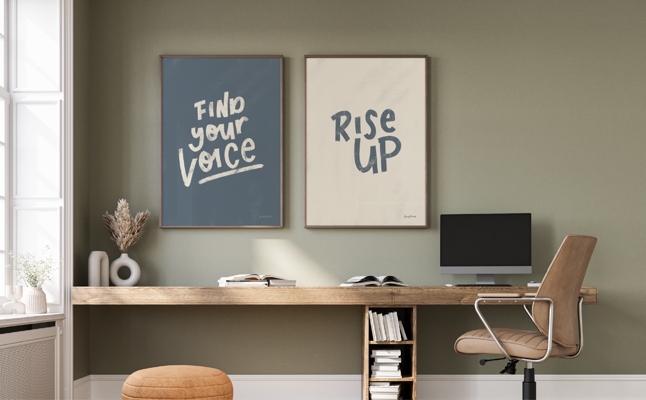 Choosing Inspirational Wall Art for a Home Office – Frametolia.