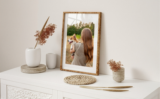 How to Pair Burl Wood Frames with Art, Color, and Decor