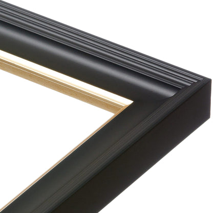 Black & Gold Modern Medium Width Table Top Frame