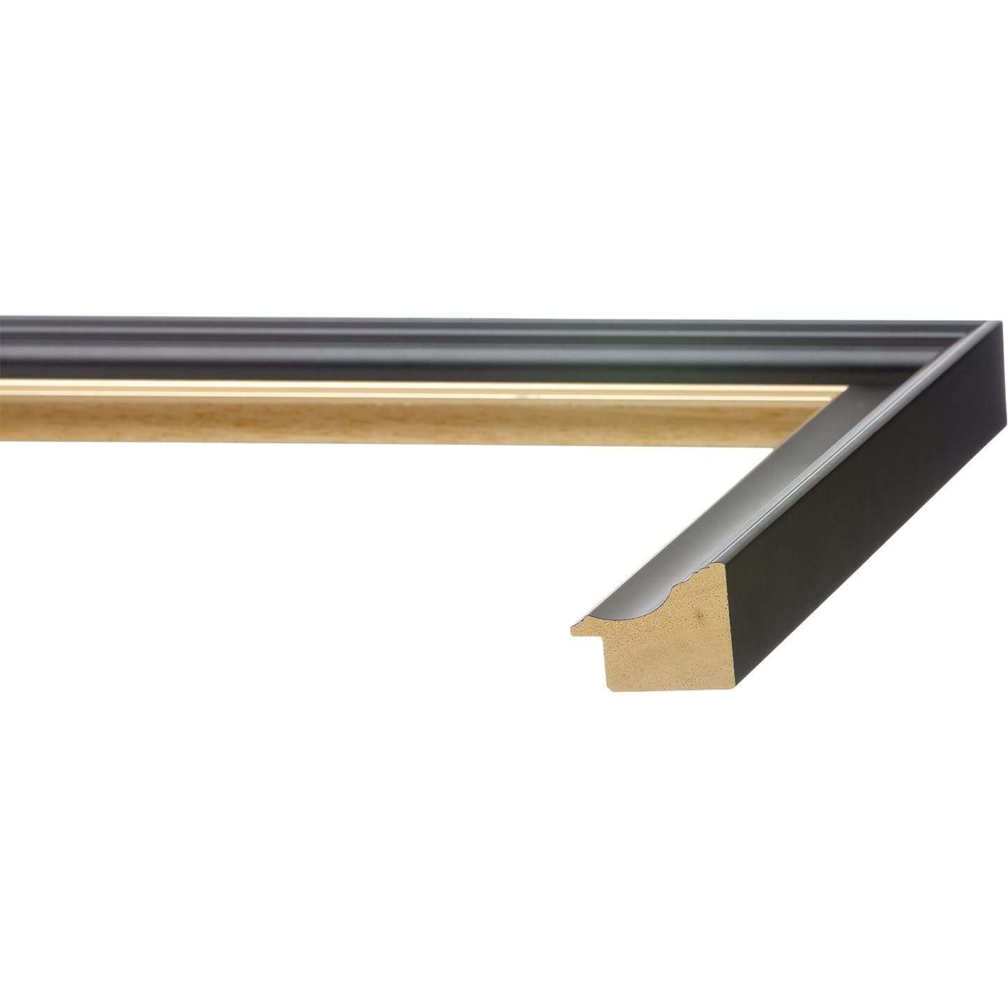 Black & Gold Modern Medium Width Table Top Frame