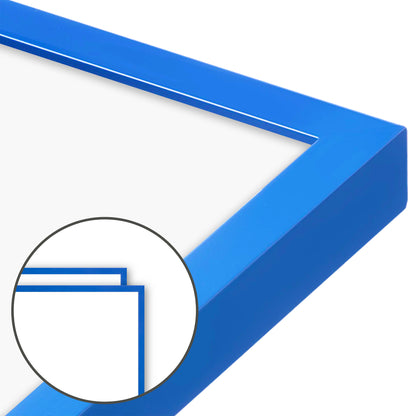Seaport Blue Narrow Width Wall Frame, Set of 2