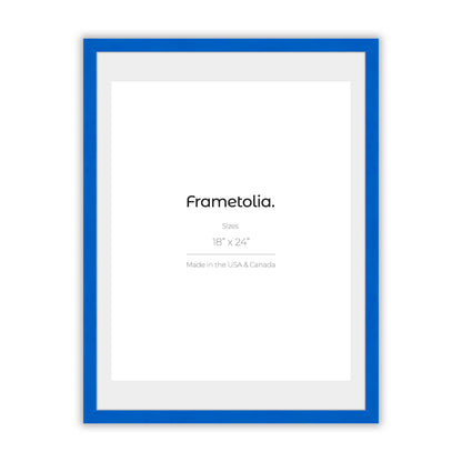 Seaport Blue Narrow Width Wall Frame