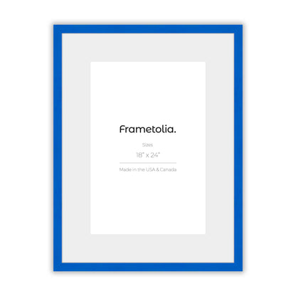 Seaport Blue Narrow Width Wall Frame