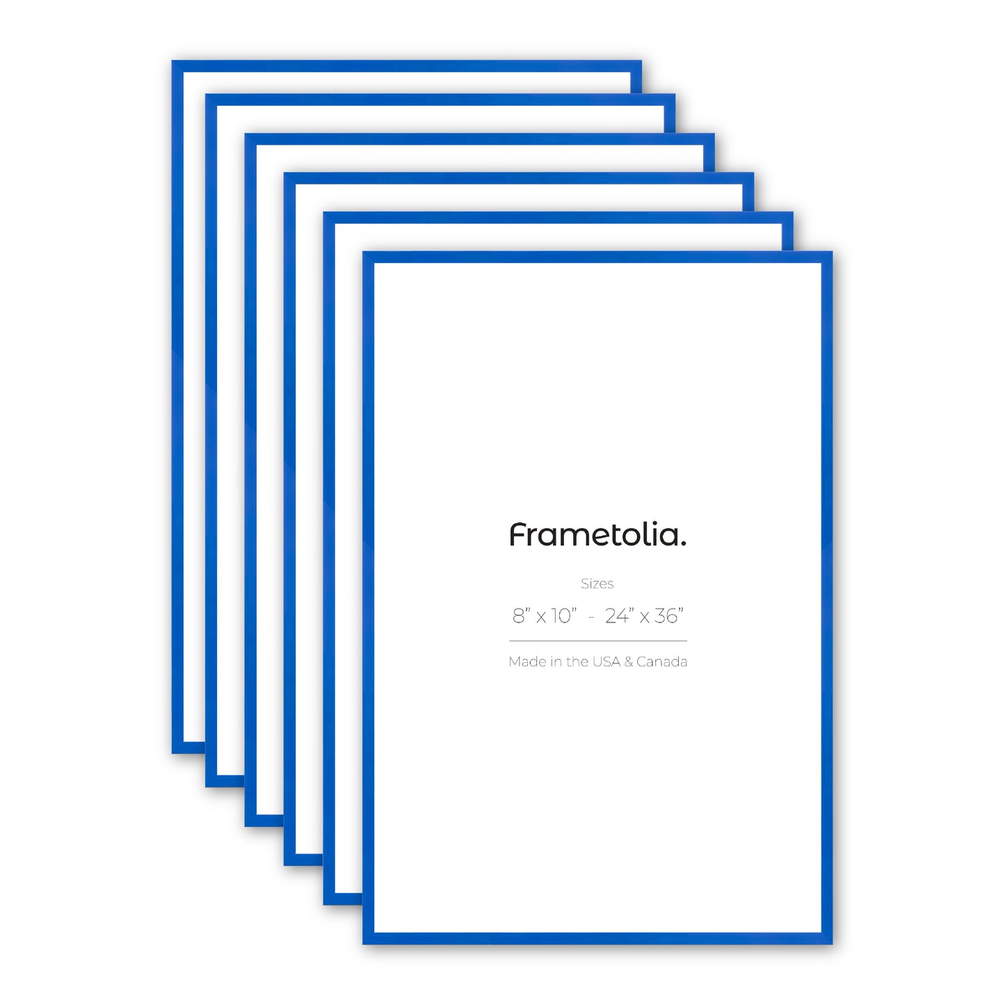 Seaport Blue Narrow Width Wall Frame, Set of 6