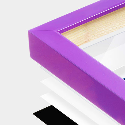 [LIFESTYLE],Plum Purple Narrow Width Wall Frame in a room