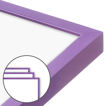 Plum Purple Narrow Width Wall Frame, Set of 3