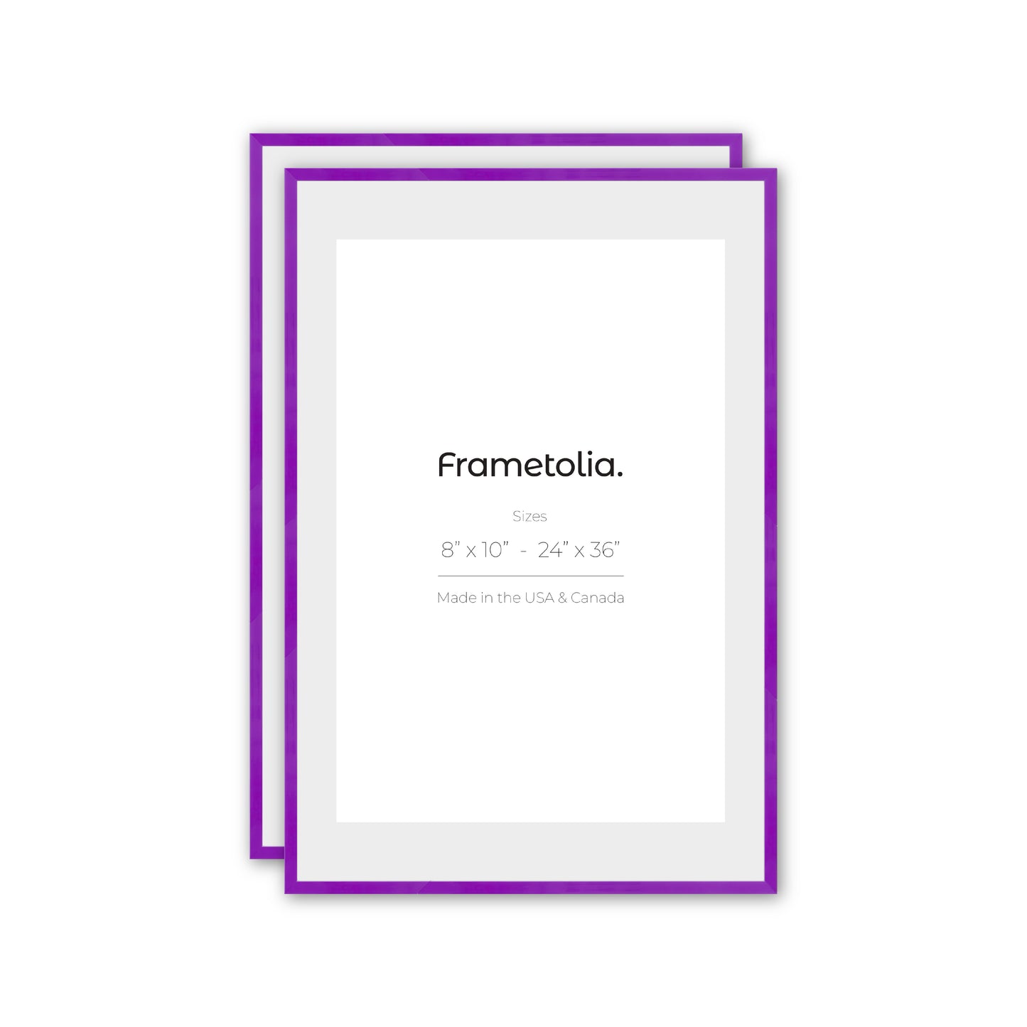 Plum Purple Narrow Width Wall Frame, Set of 2