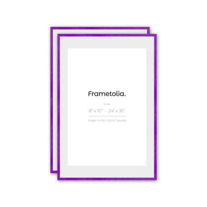 Plum Purple Narrow Width Wall Frame, Set of 2
