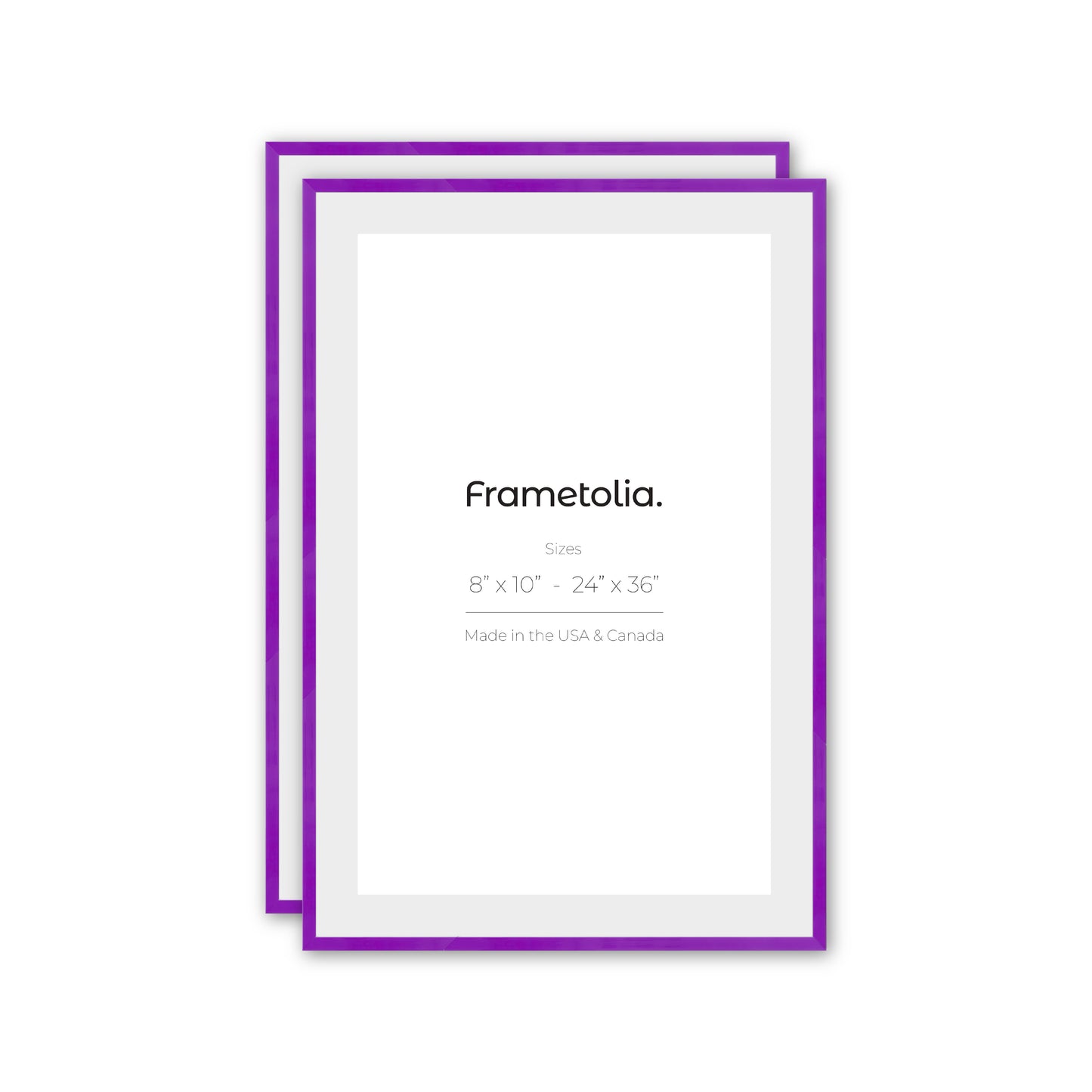Plum Purple Narrow Width Wall Frame, Set of 2