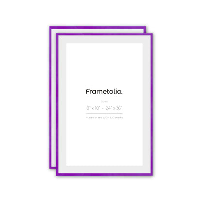 Plum Purple Narrow Width Wall Frame, Set of 2